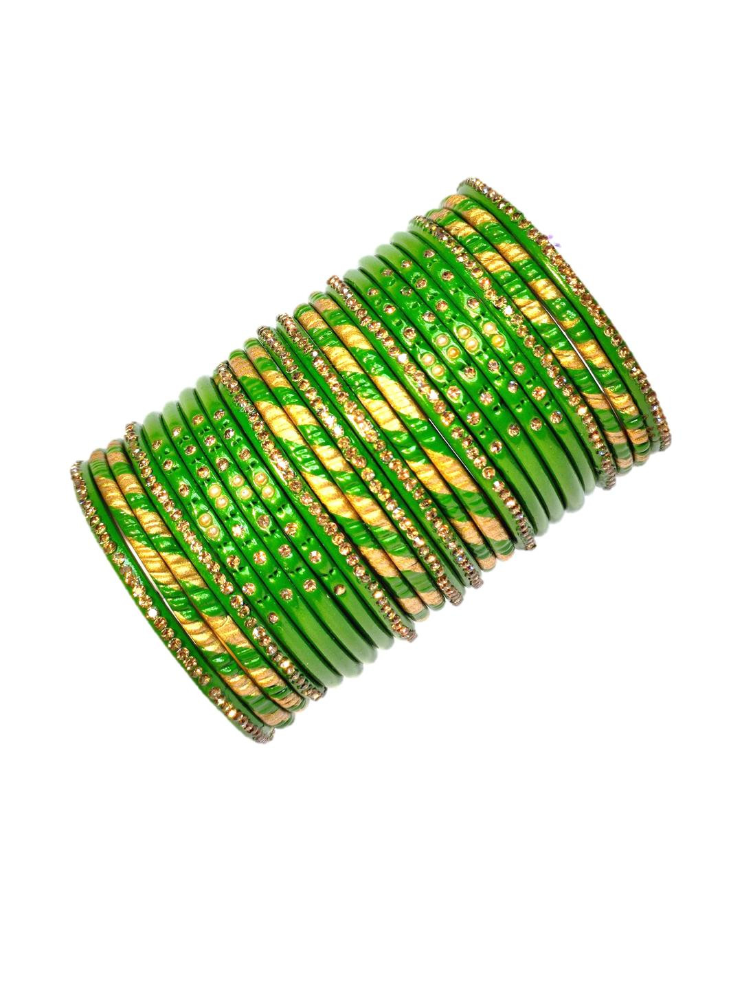 Anshi Creations Green Glass Handcrafted Bangle