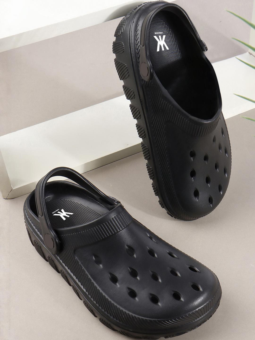 Kook N Keech Men Black EVA Clogs Set of 2