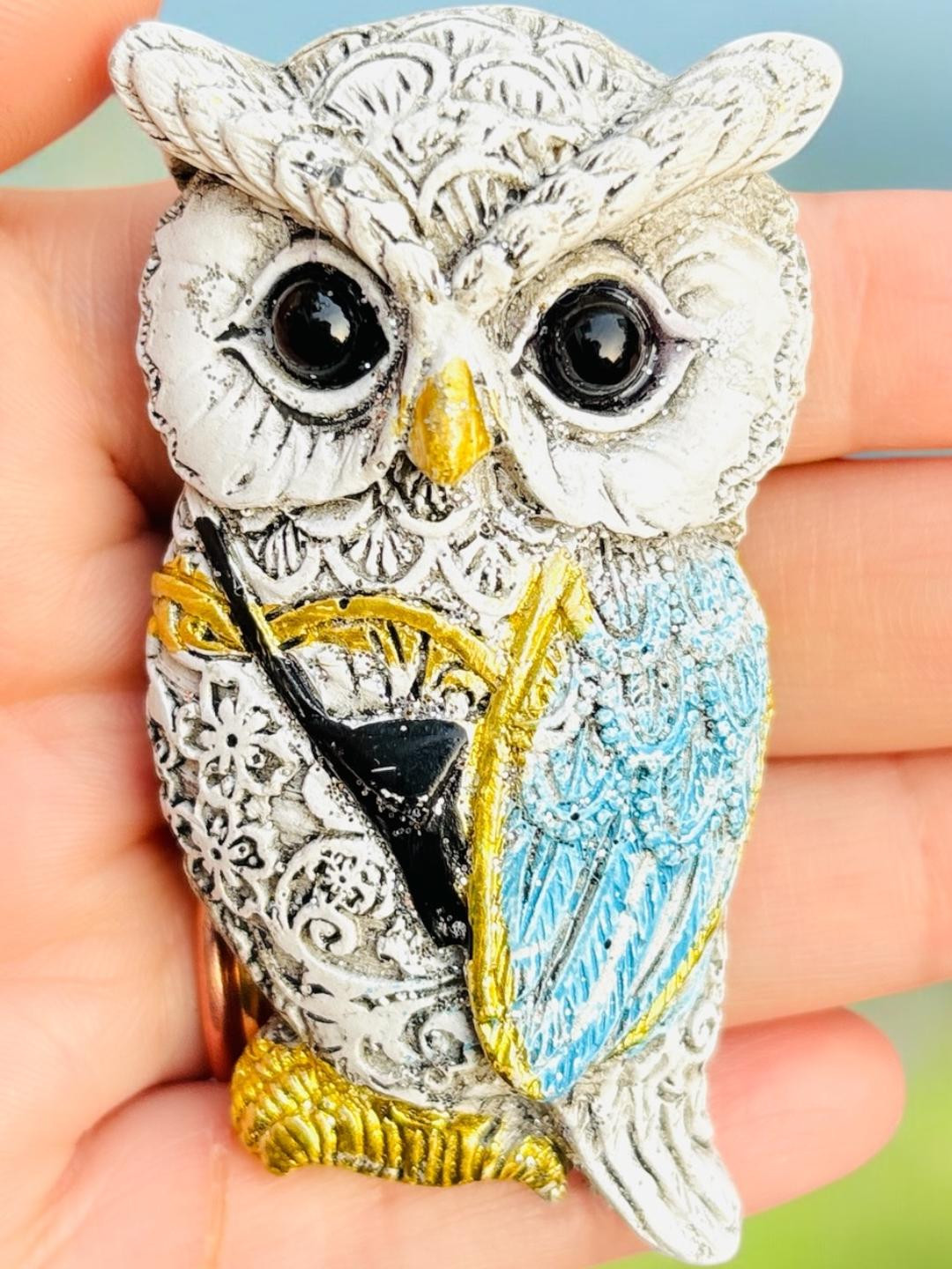 WARMINGO DE Evil Eye Owl Fridge Decorative Magnet