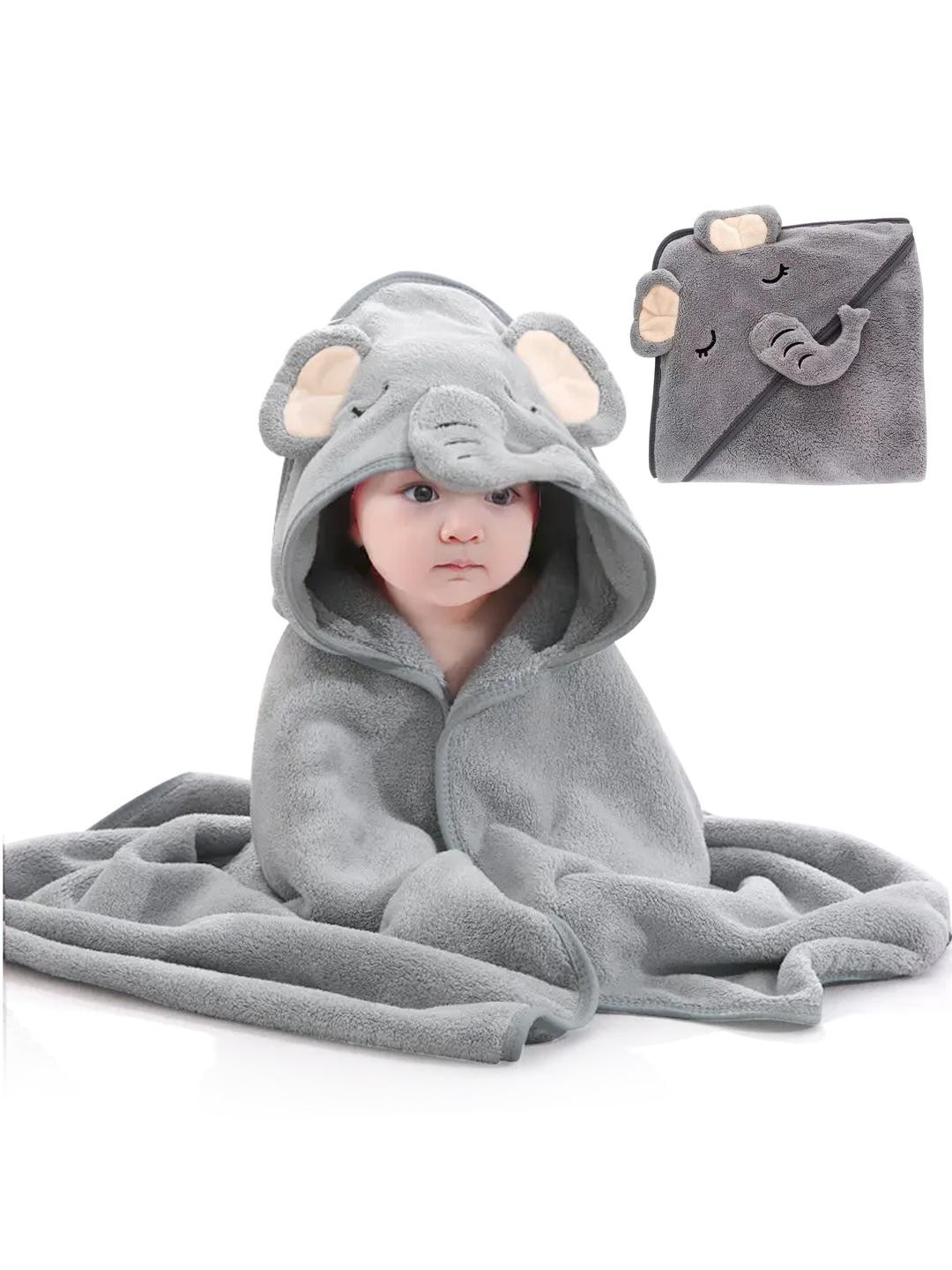 MumsLap Grey cotton 300 GSM Bath Towel