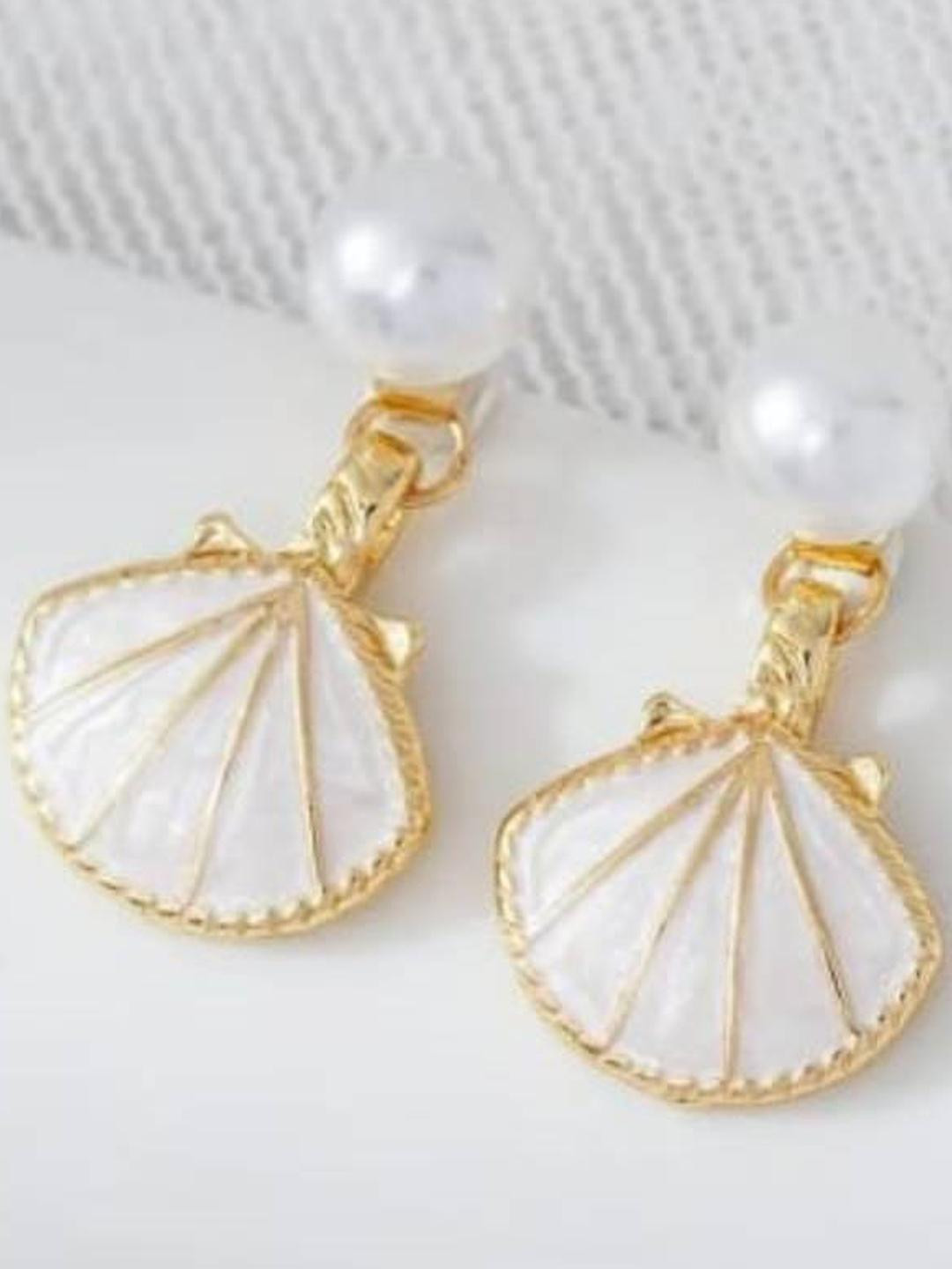 Amrav Shell Shaped Drop Earrings