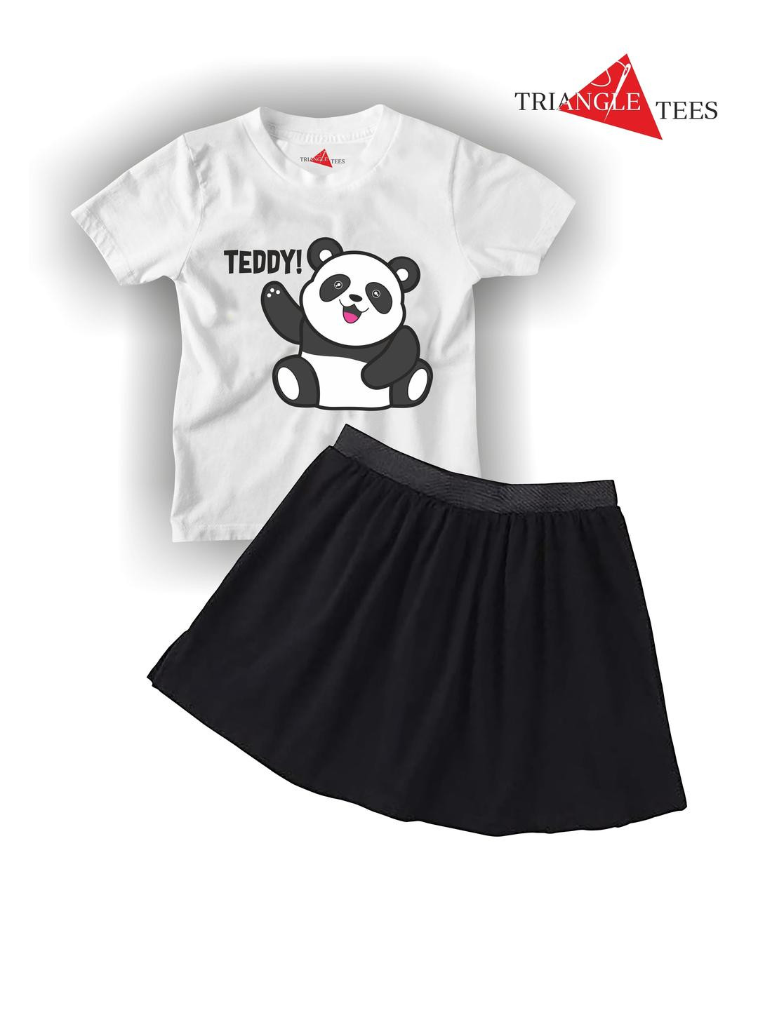 TRIANGLETEES Girls Printed T-shirt Set