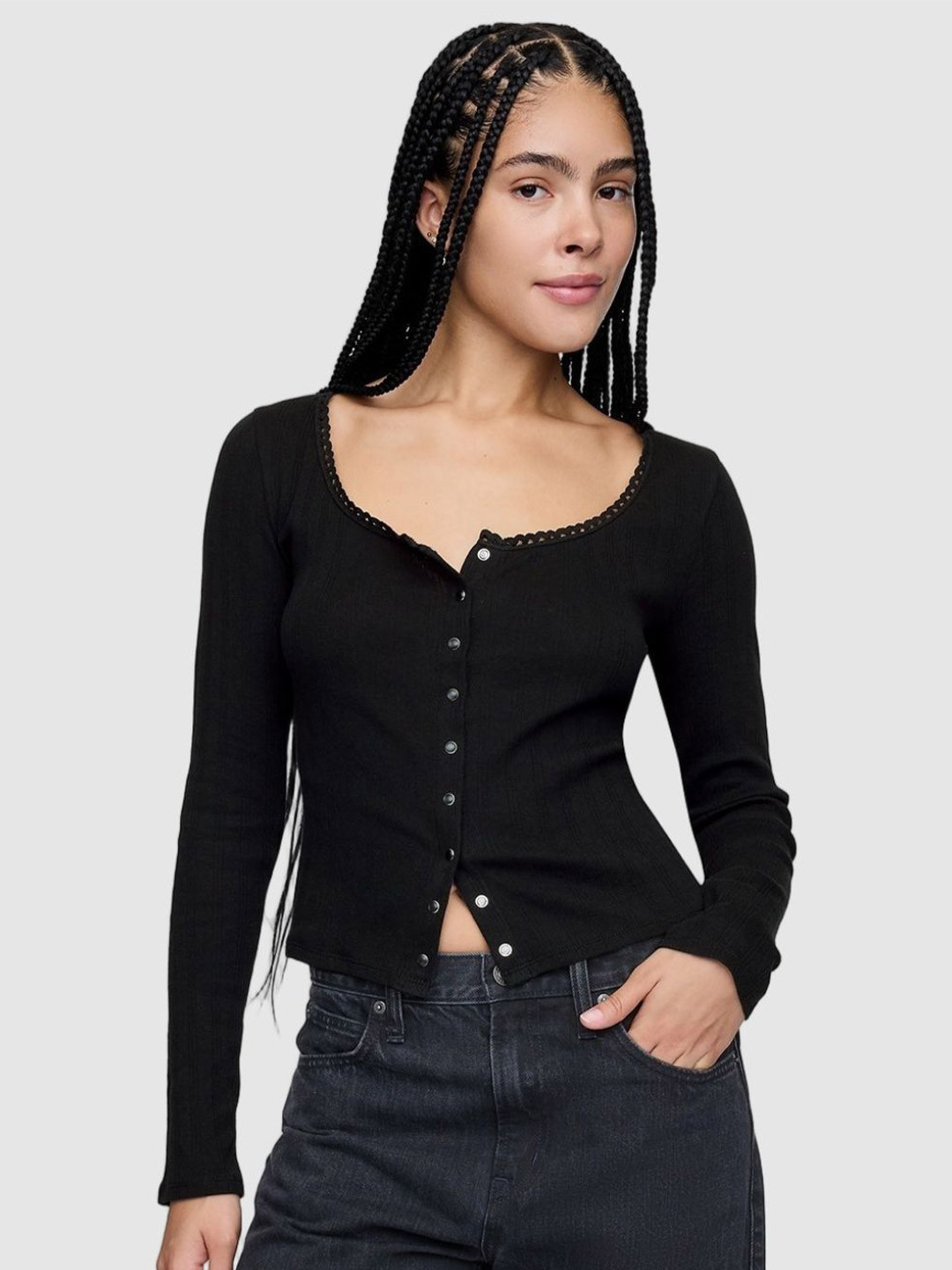 GAP Women Scoop-Neck Slim Fit Top