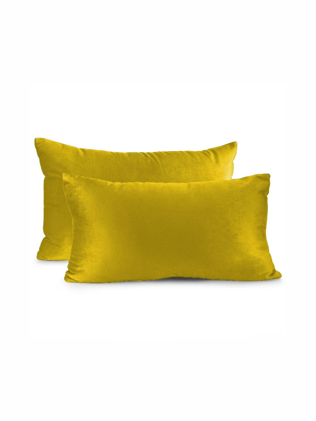 DADDY COOL 2 Pieces Yellow Faux Velvet Ultra Soft Sleep Pillow