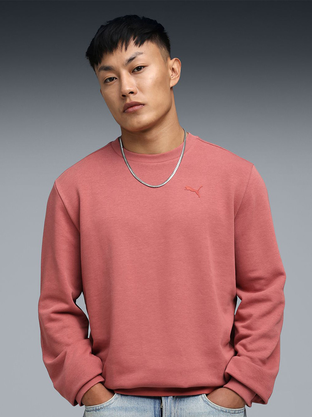 Puma Essentials Logo Mens Regular Fit Crew Sweatshirt