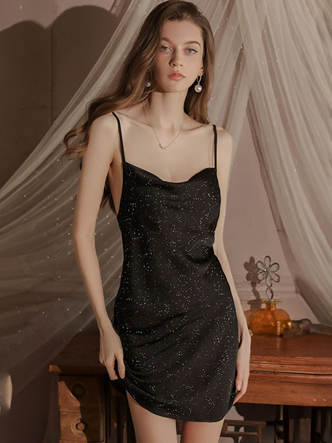 LULU & SKY Women Printed Speckle Pattern Baby Doll