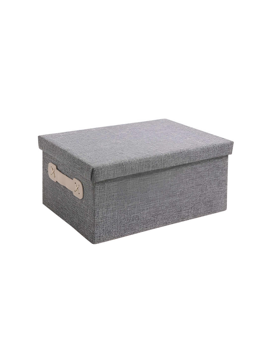 HOKIPO Grey & Steel Storage Box Organisers With Lid