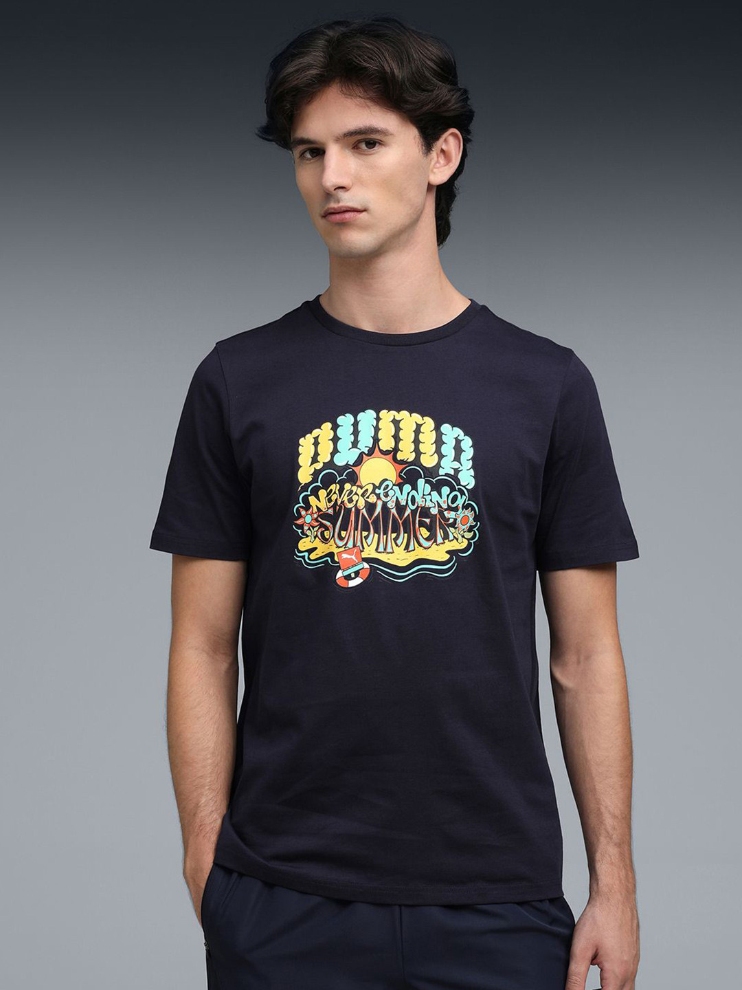 Puma Men Graphic Front Print Tee