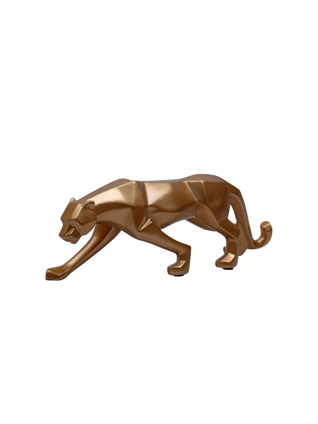 Ashnam Gold-Toned Geometrical Panther Figurine Showpiece