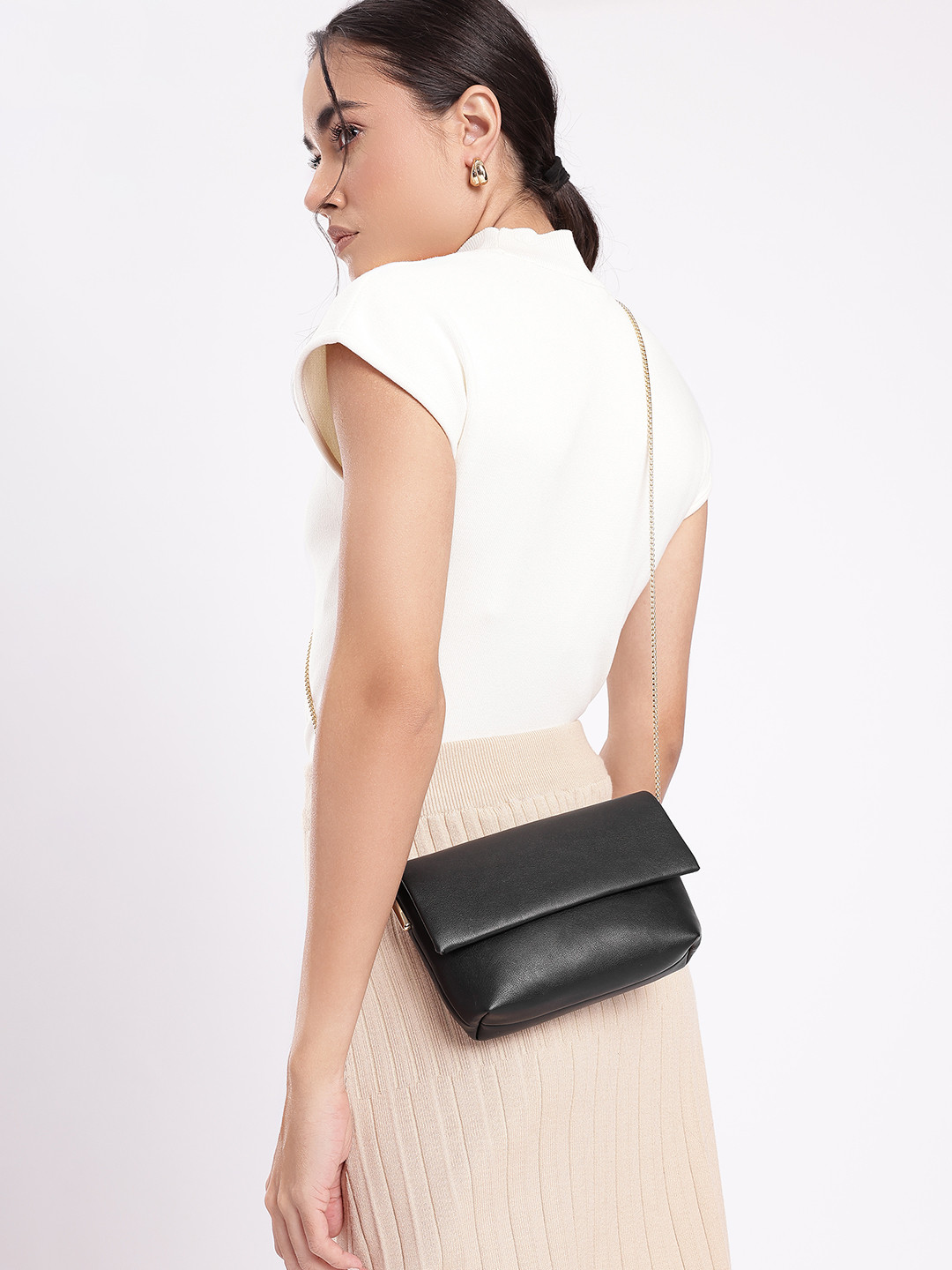 MANGO Structured Sling Bag