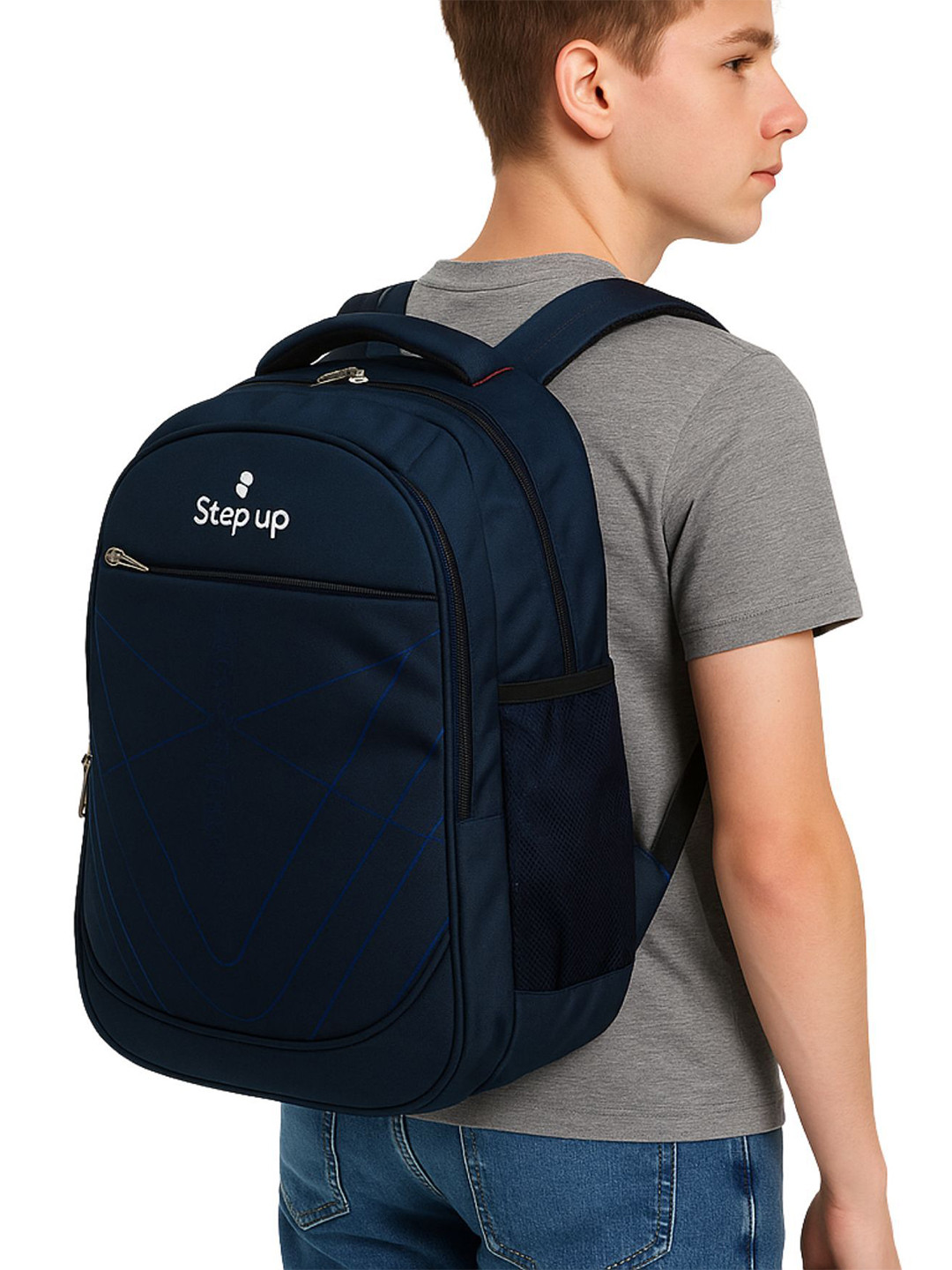Vetocity Men Brand Logo Backpack with Compression Straps