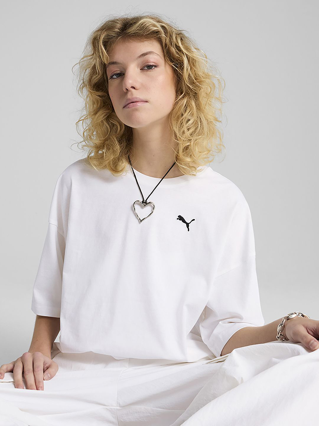 Puma Wardrobe Essentials Oversized Cotton Short Tee