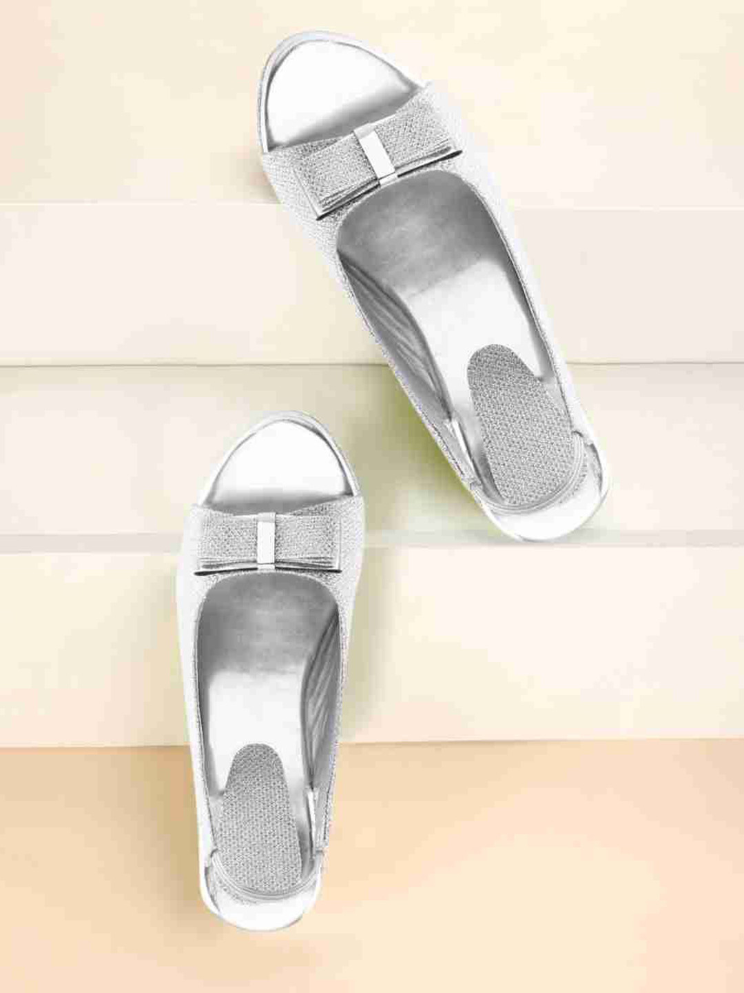 SHOE LAB Women Textured Wedge Heel Sandals With Western - Embellished