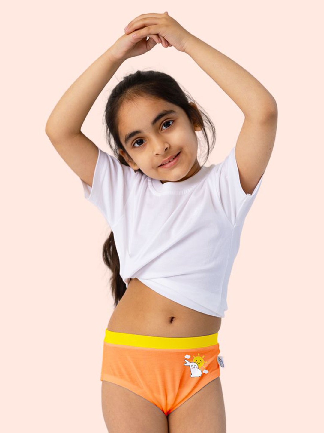 SuperBottoms Girls Super Soft Anti Microbial Basic Mid Rise Brief Und-G-BR-NL-4-6Y-1P_N