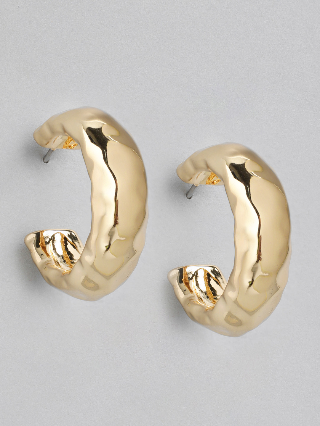 Forever New Gold Plated Signature Valerie Half Hoop Earrings