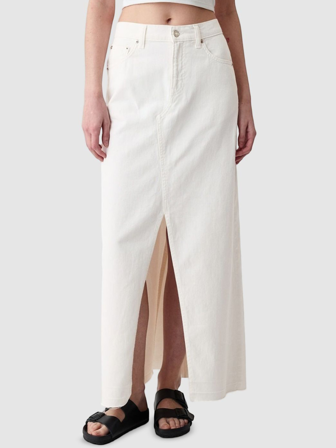 GAP A-Line Denim Midi Skirt