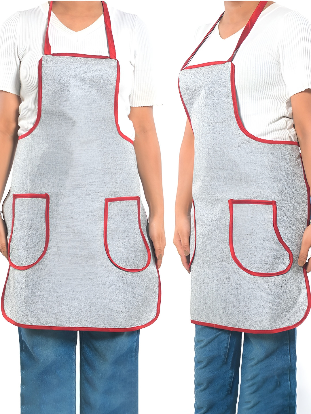 Aura 2-Pcs Grey Waterproof Aprons