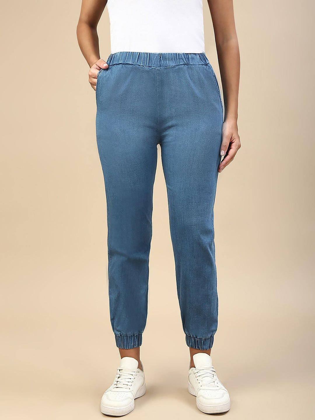 indian flower Women Mid-Rise Denim Jeggings