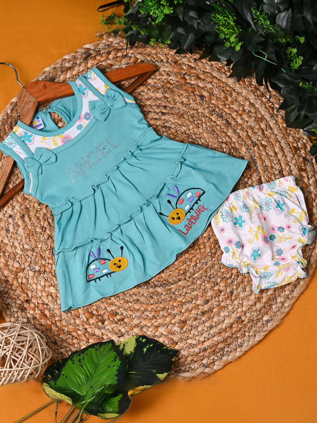 ER LIFE Style Girls Embroidered Embellished A-Line Dress