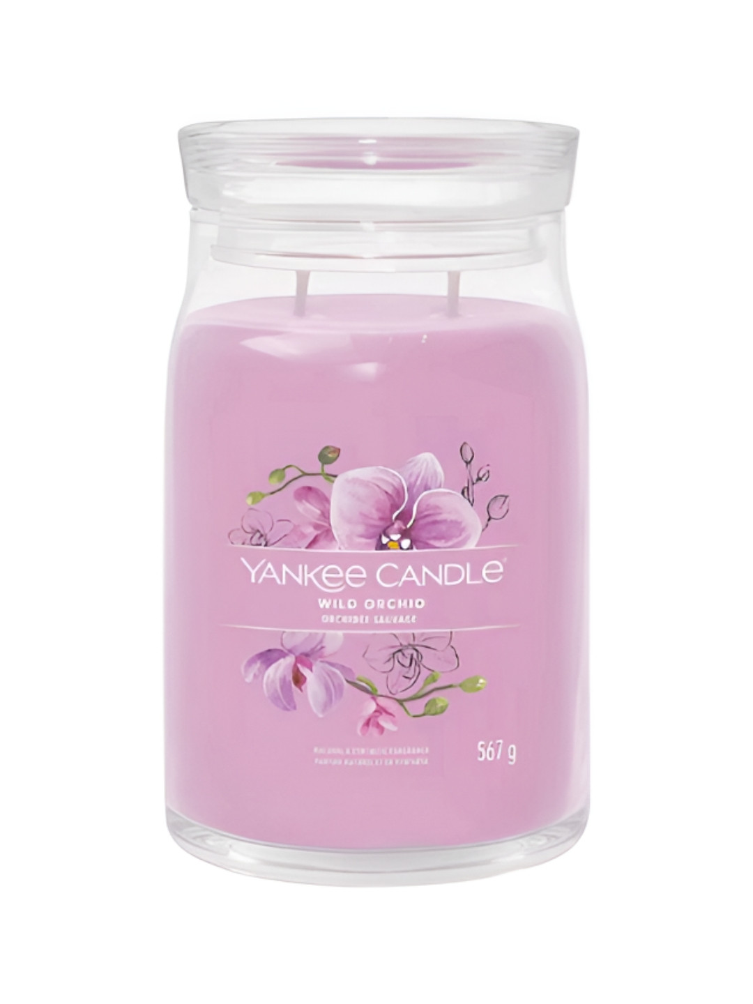 YANKEE CANDLE Wild Orchid Scented 2 Wick Wild Orchid Solid Geometric Regular Jar Candles