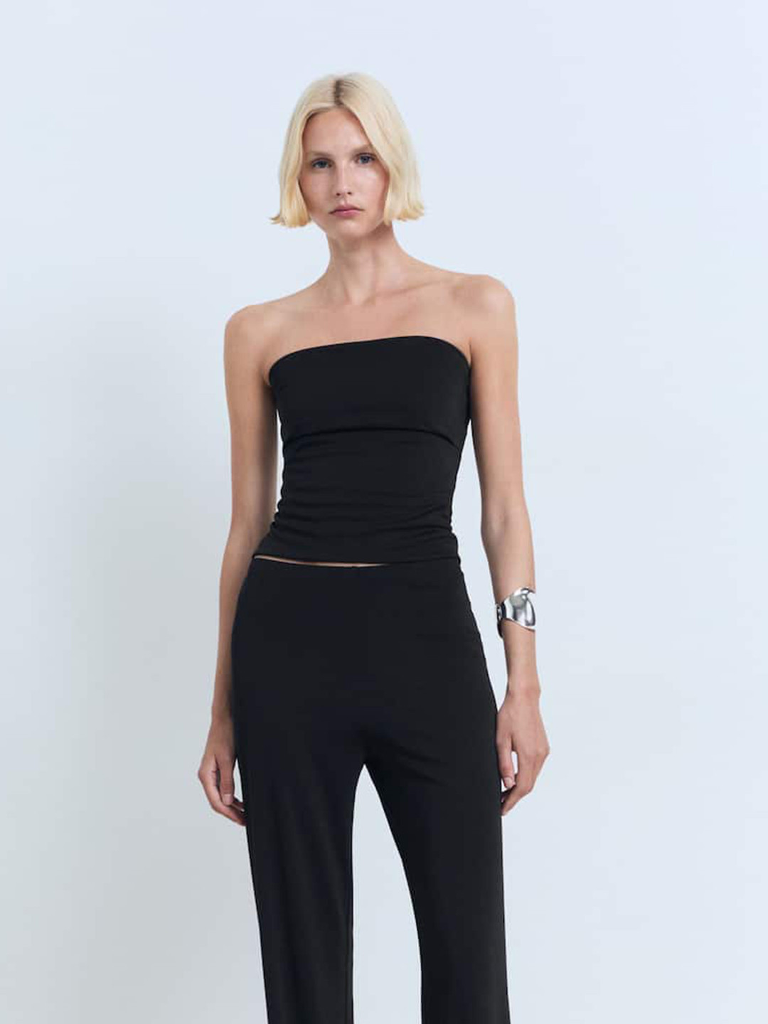 MANGO Bandeau Crop Top