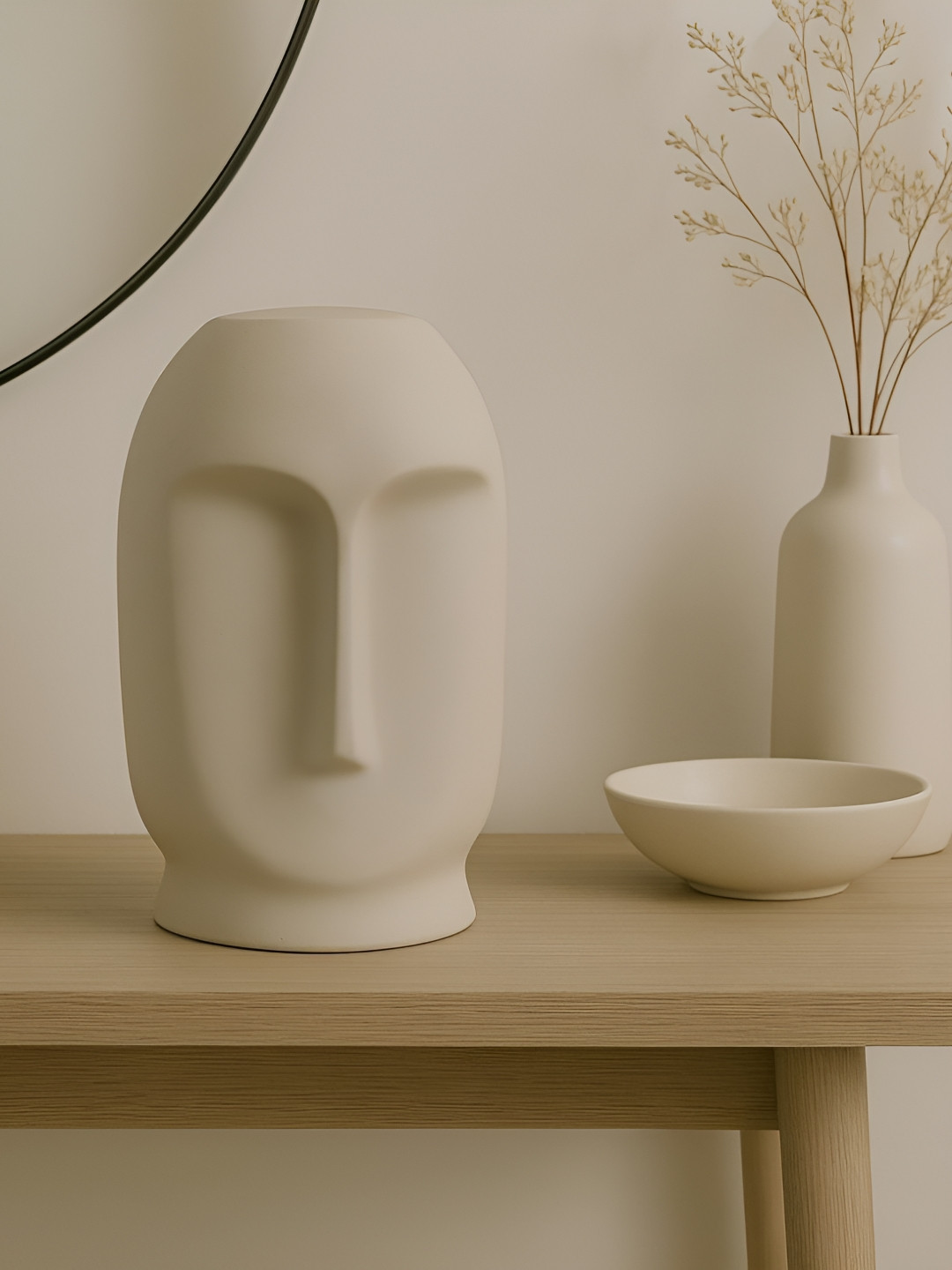 GLOBALLY INDIAN Face Of Stillness Modern Art Vase
