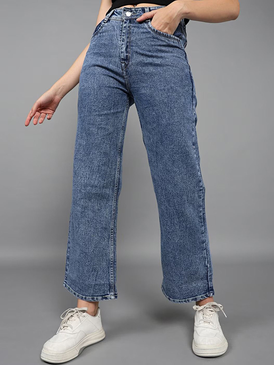 VBEAUTI Women Comfort Boyfriend Fit Mid-Rise Stretchable Jeans
