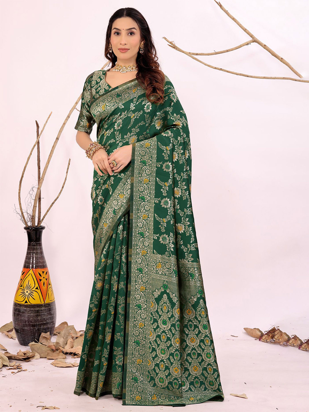 Moda Rapido Woven Design Zari Silk Kanjeevaram Saree
