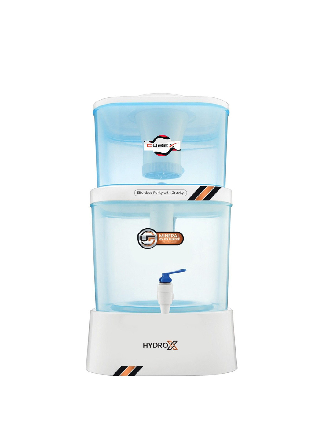 Cube X Blue & White Gravity-Based Non-Electric Water Purifier