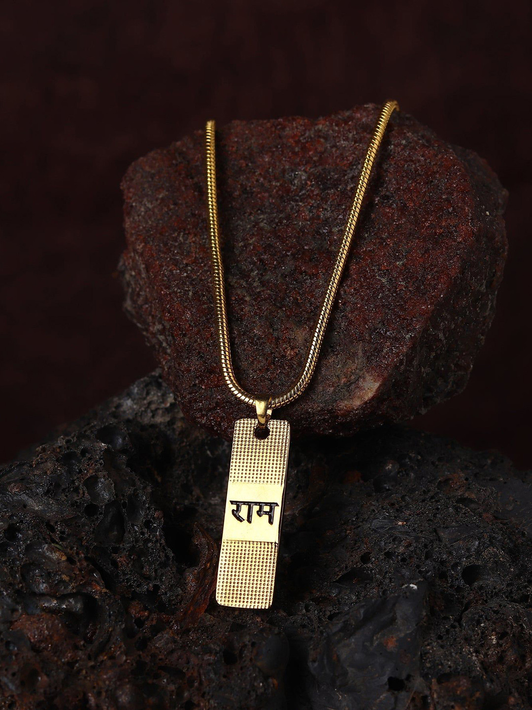 P. R. PRINTS Gold-Plated Contemporary Pendants with Chains