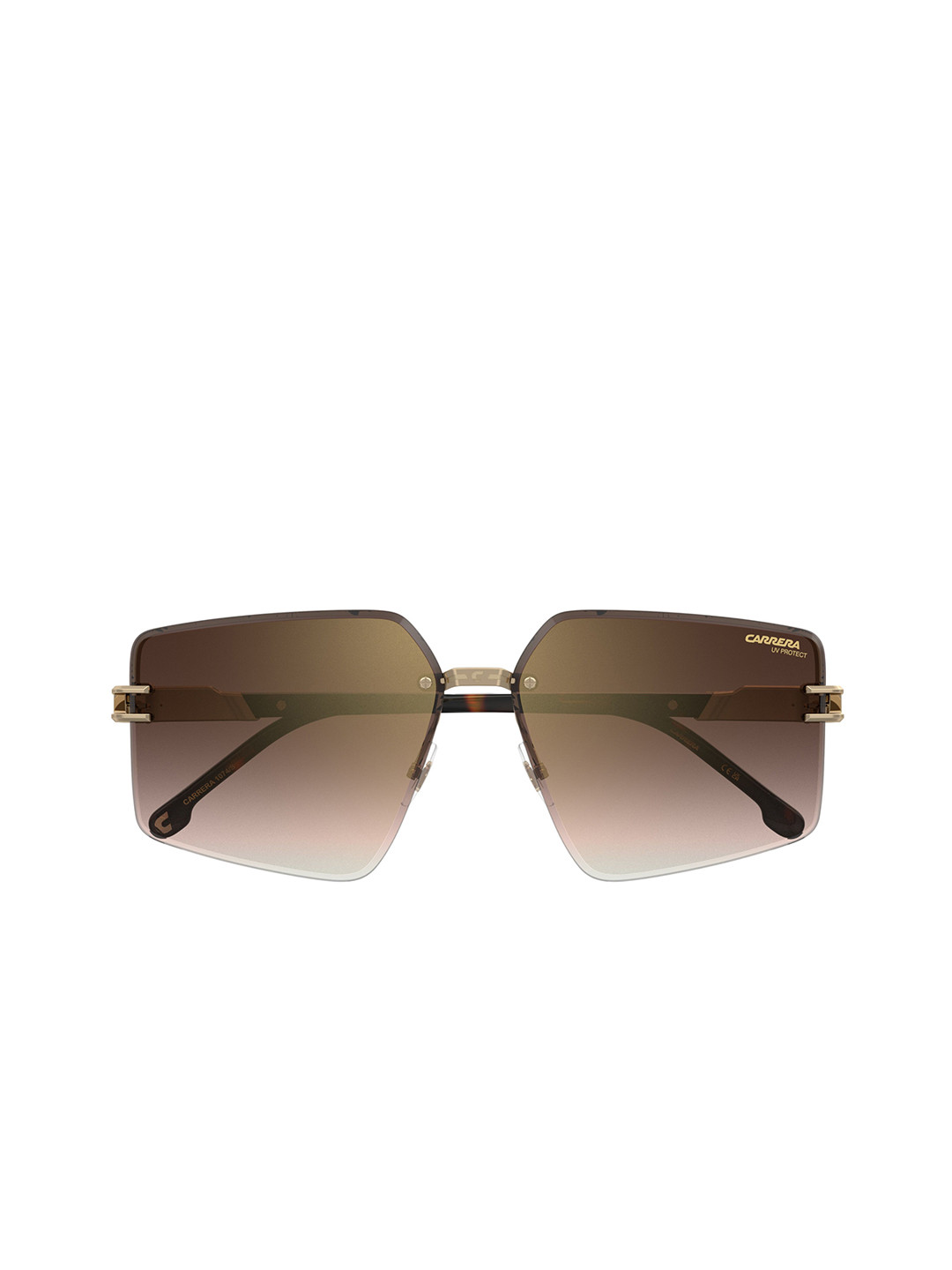 Carrera Women UV Protected Lens Rimless Square Sunglasses