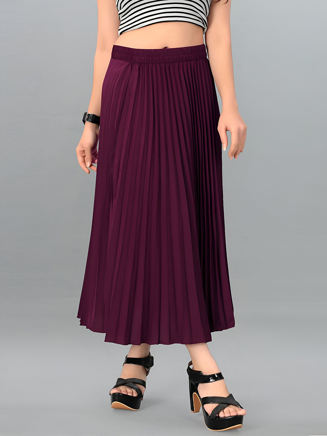 LookShine A-Line Midi Skirt