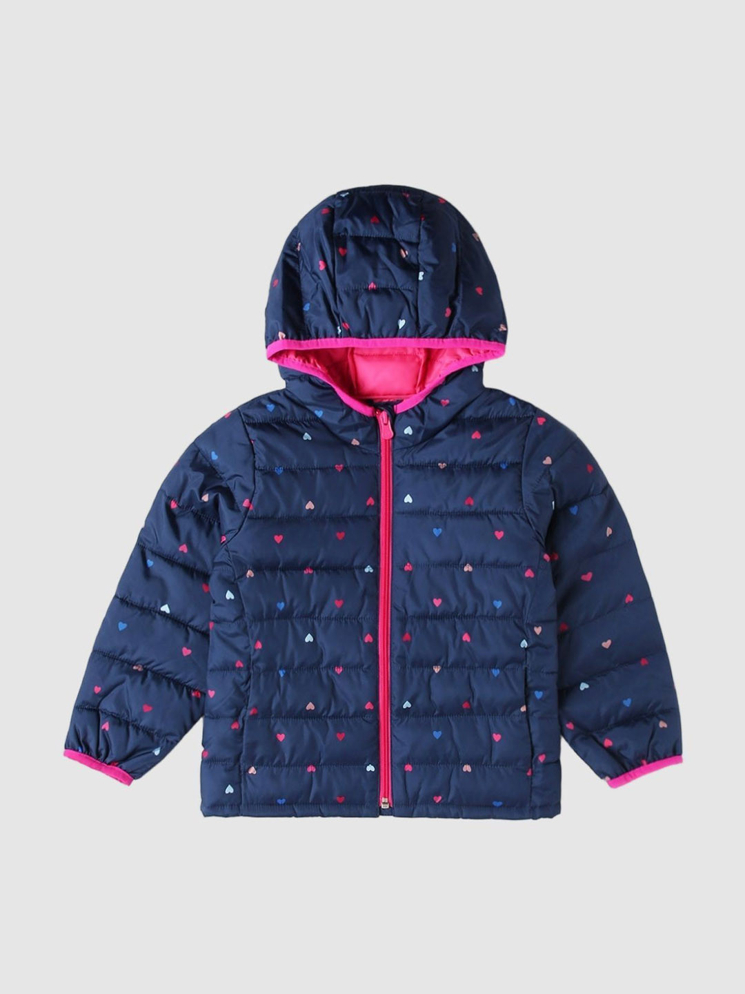 GAP Girls Heart Printed Relaxed Fit Hooded Jacket