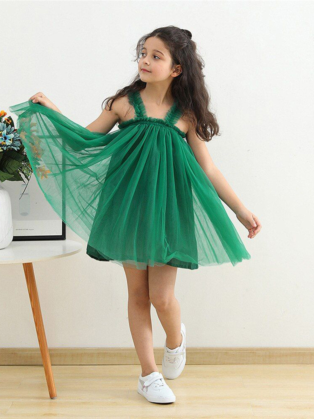 TRIVA Girl Shoulder Straps Tulle A-Line Dress