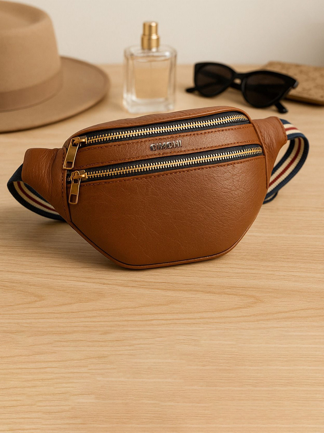 CIMONI Premium PU Leather Waist Pouch Bag