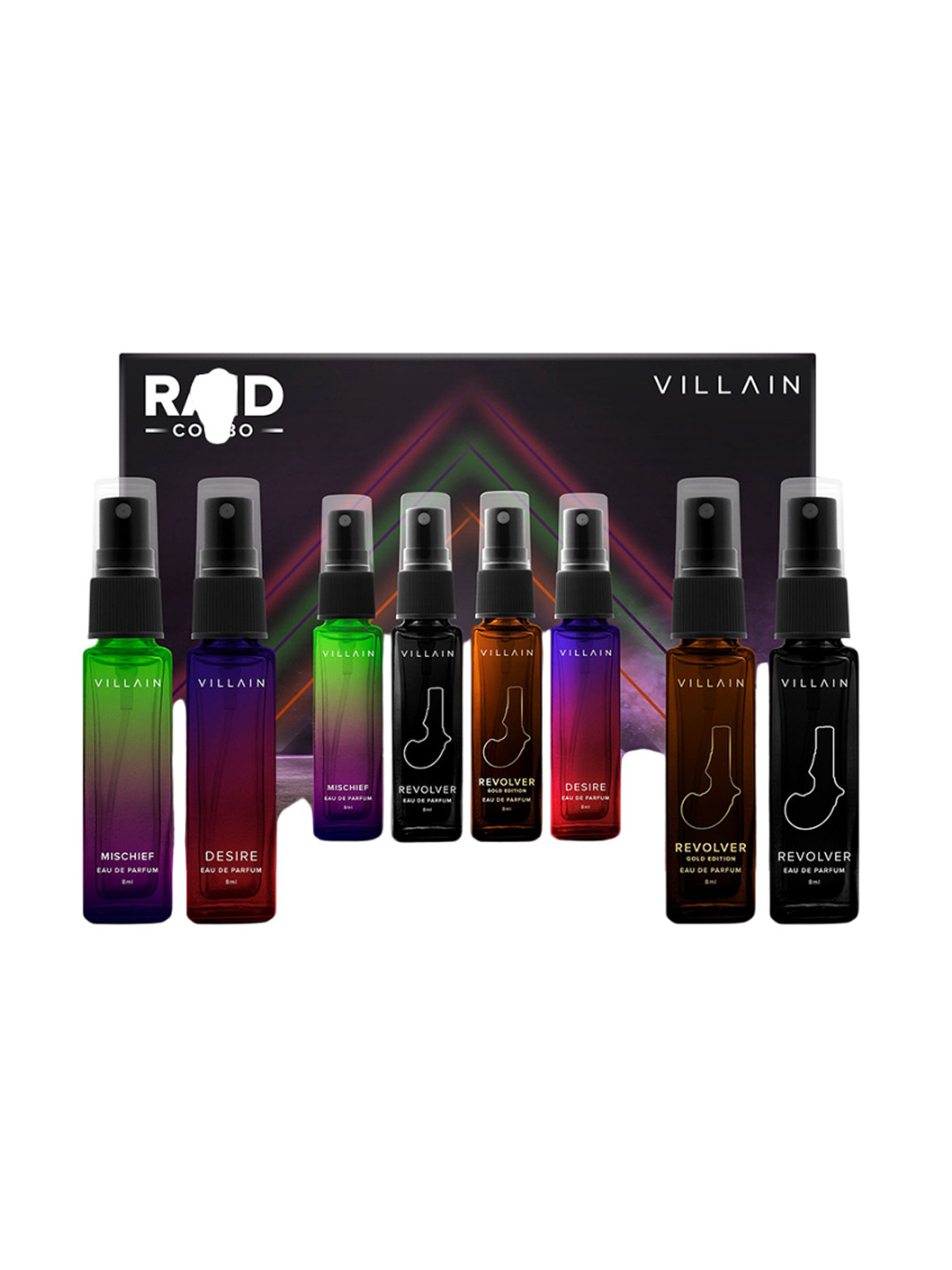 VILLAIN Men Raid Eau De Parfum Combo - 8 ml Each