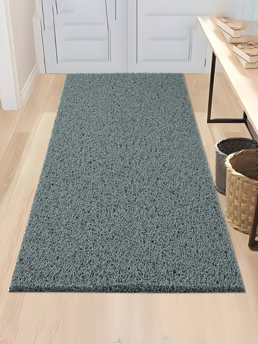 Myntra Elegant Homes Grey Water-Absorbing Rectangular Large Doormat