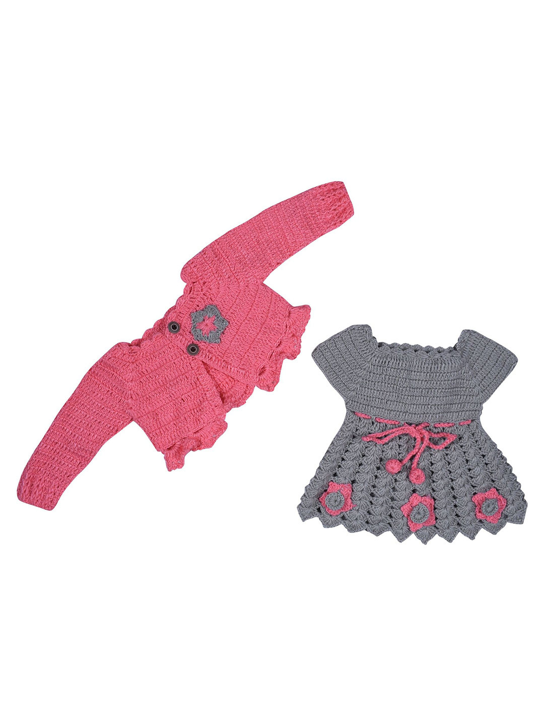 Clothes Shop Girls Pack of 2 Printed Woollen Jumper Dress