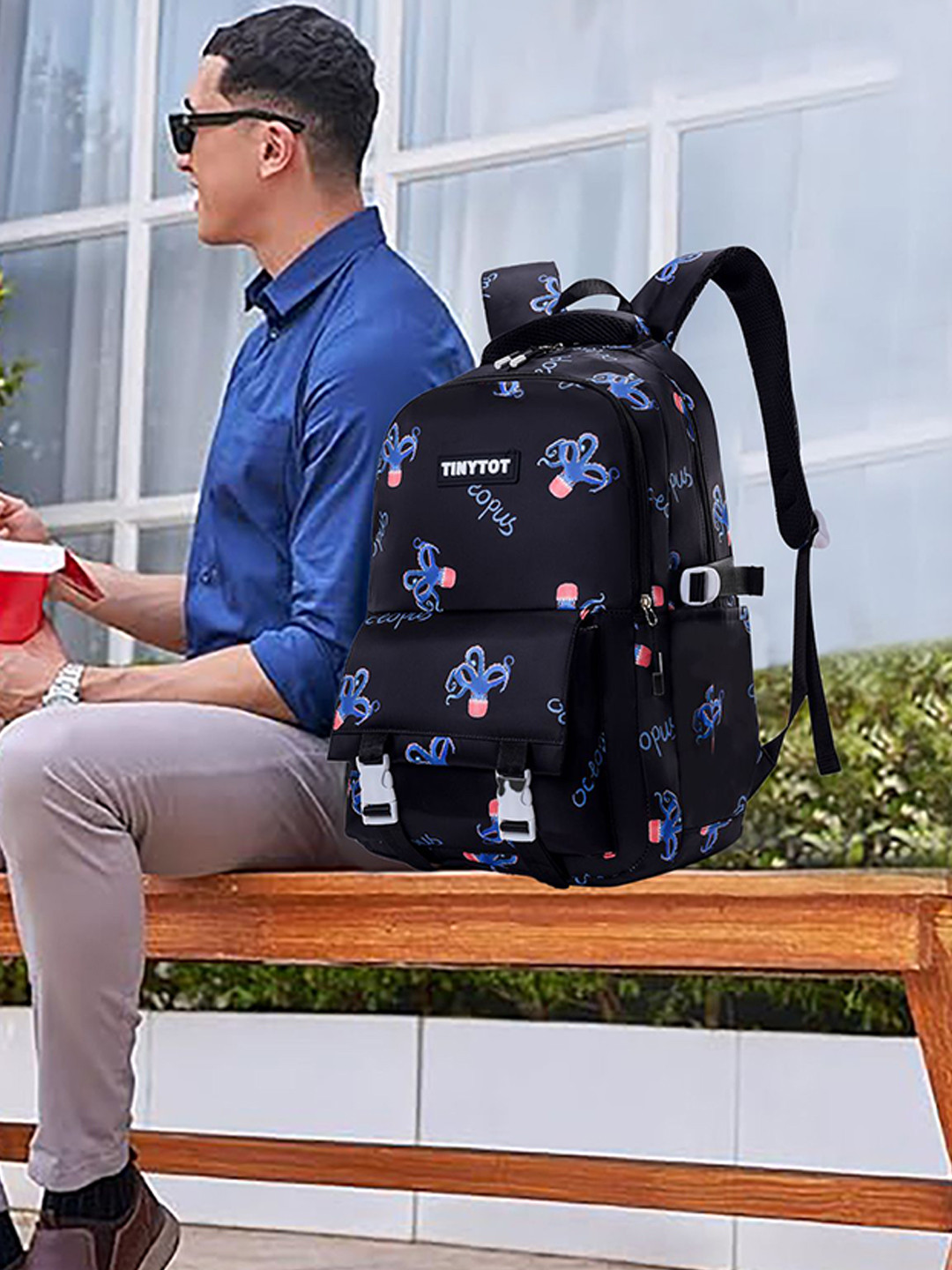 Tinytot Kids Printed Laptop Backpack