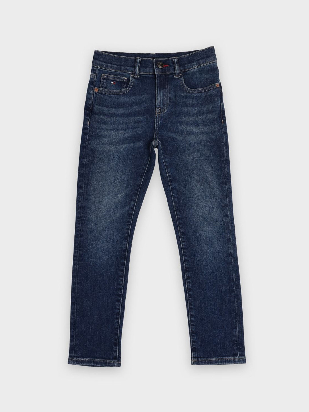 Tommy Hilfiger Outlet Boys Slim Fit Mid-Rise Light Fade Jeans