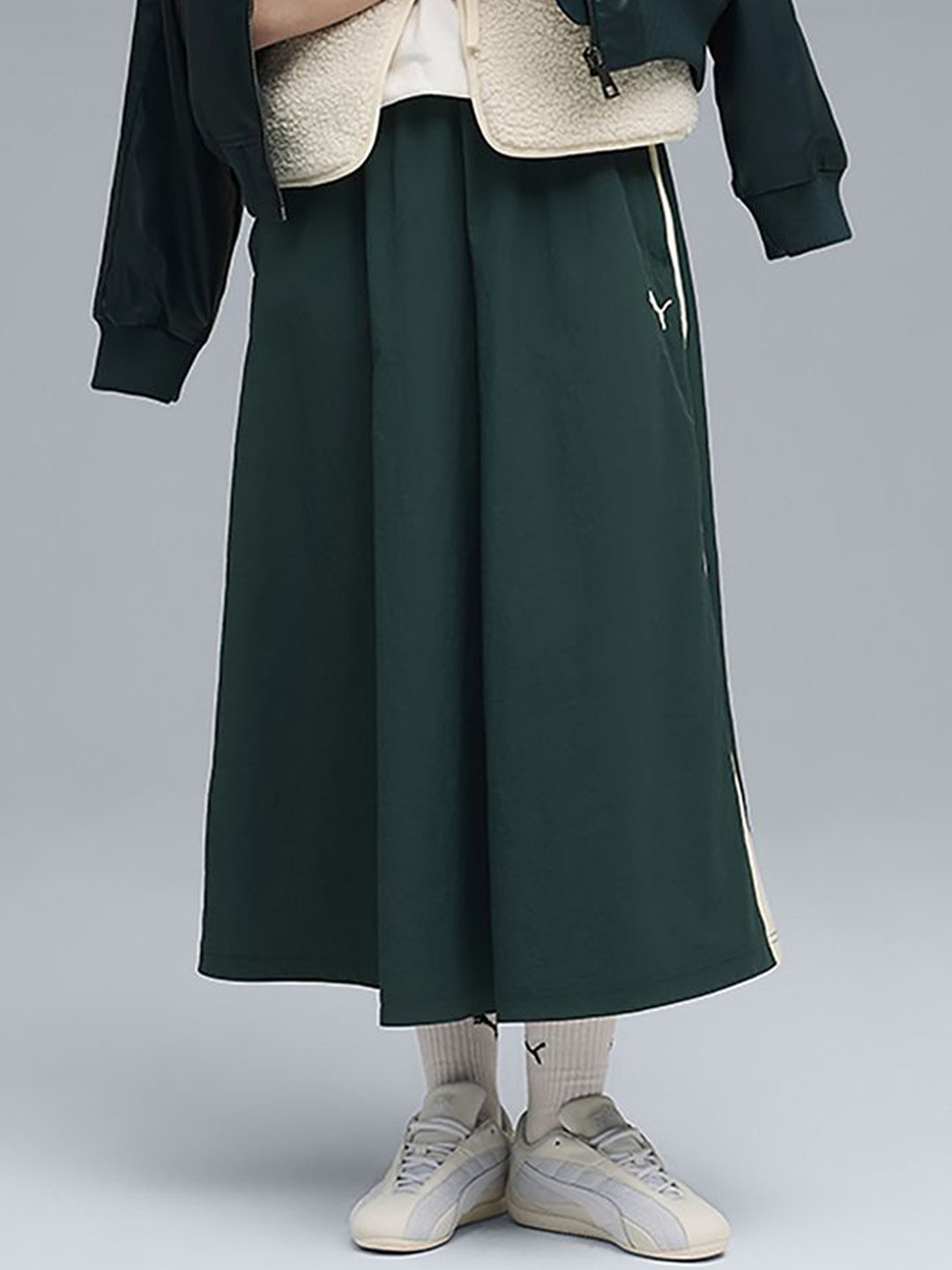 Puma T7 Family Retro Stripe Midi Skirt