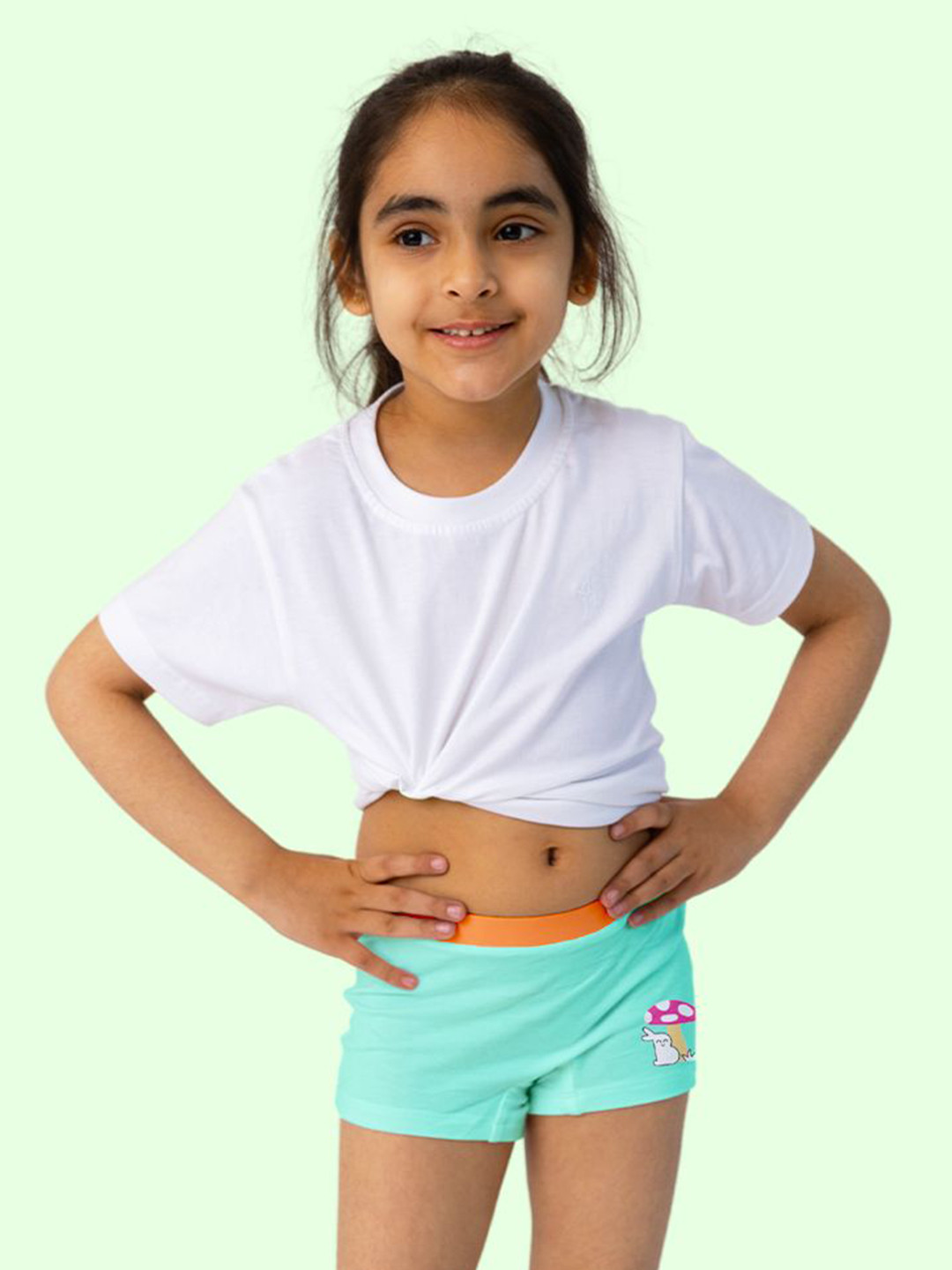 SuperBottoms Girls Boy Short Antimicrobial Mid Rise Brief Und-G-BS-NM-4-6Y-1P_N