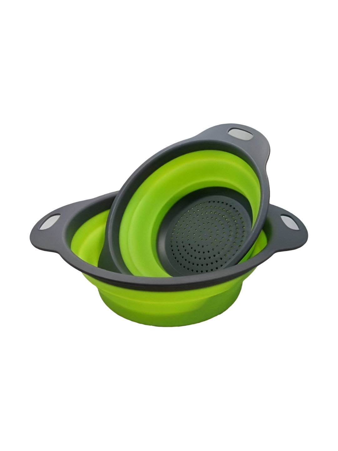 upkaranwale Green & Grey Textured Vegetable Washing Drain Stand