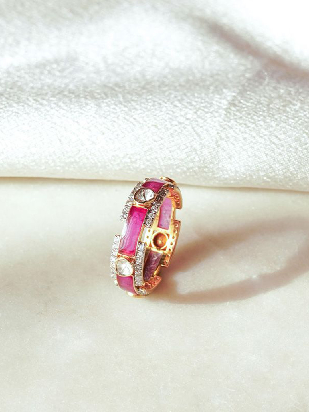 Polki Stories By Raniwala Diamond Ring in 14Kt Gold