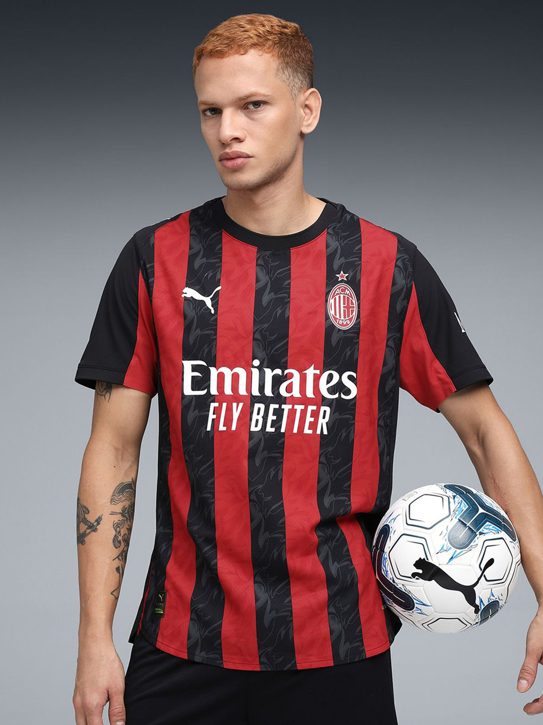 Puma AC Milan 25/26 Home Authentic Men Ultraweave Football Jersey