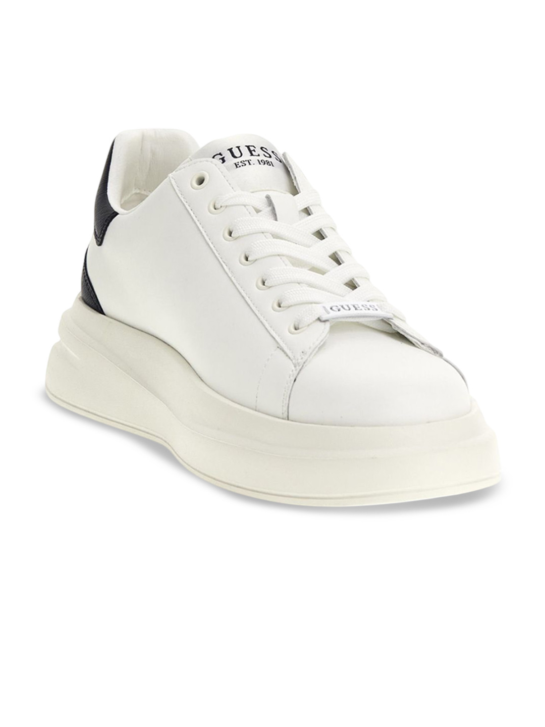 GUESS Men Leather Lace Up Low Top Sneakers