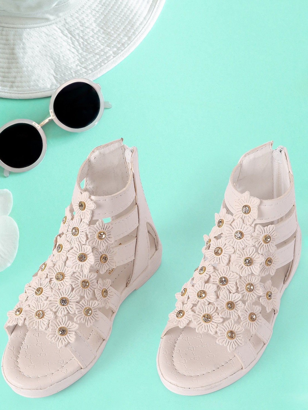 Freeplay Girls Embellished Open Toe Galdiators