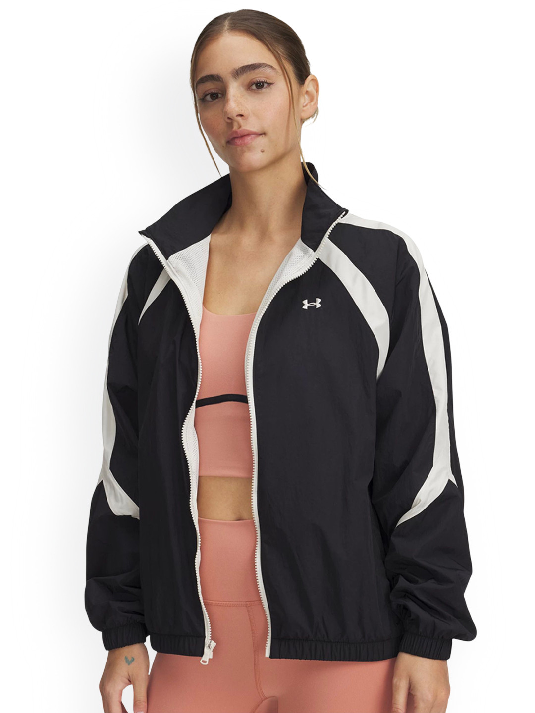 UNDER ARMOUR Icon Crinkle Color-Blocked Track Jacket