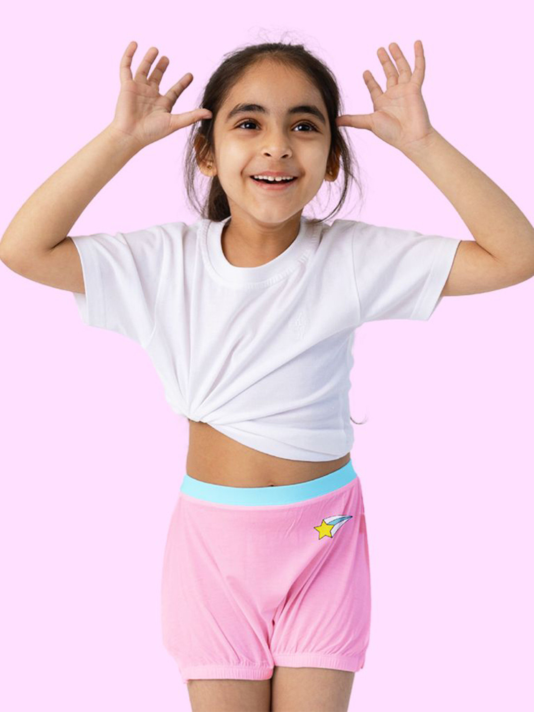 SuperBottoms Girls Antimicrobial Mid-Rise Boy Shorts Brief Und-G-BL-UP-4-6Y-1P_N