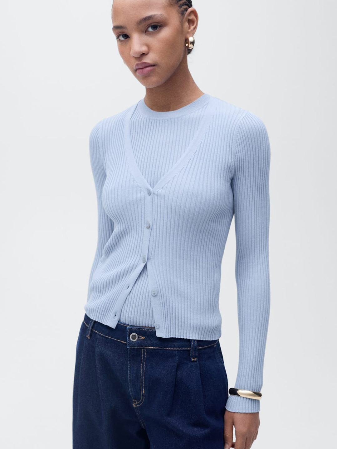 MANGO Ribbed Cardigan